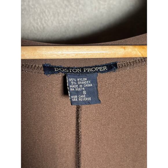 Boston Proper Brown Square Neck‎ Sleeveless Maxi Bodycon Dress Size Small - Picture 6 of 7